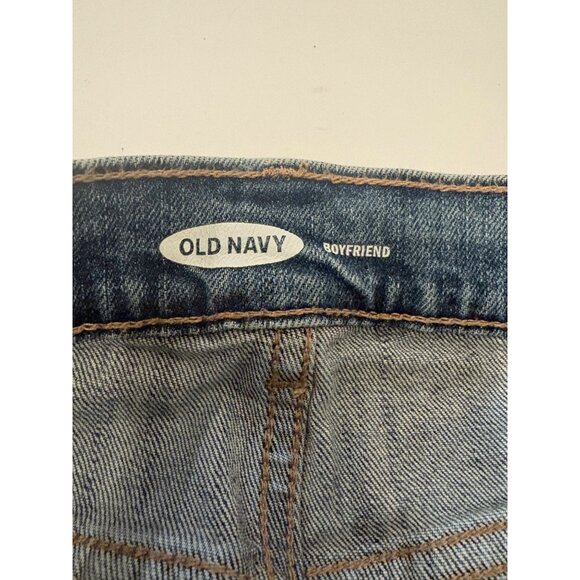 Old Navy Womens Boyfriends Distressed High Jeans With‎ Frayed Hem Size 4 - Picture 8 of 9